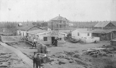 Haly's Roadhouse - Jim Haly in foreground, between c1900 and 1916. Creator: Unknown.