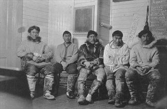 Eskimo town council, between c1900 and 1923. Creator: Unknown.