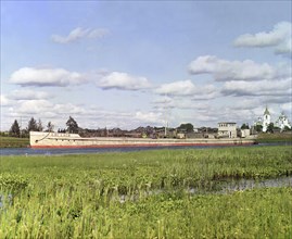 Tank barge of the Nobel brothers [Russian Empire], 1909. Creator: Sergey Mikhaylovich Prokudin-Gorsky.