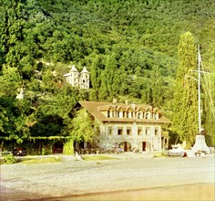 Gagra: from the wharf, between 1905 and 1915. Creator: Sergey Mikhaylovich Prokudin-Gorsky.
