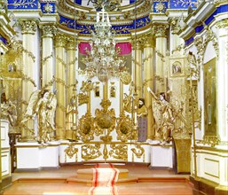 Iconostasis in the Church of the Transfiguration [Belozersk, Russian Empire], 1909. Creator: Sergey Mikhaylovich Prokudin-Gorsky.