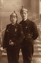 Nikolai Illarionovich Iamol'skii (On the Left) in the Parade Uniform of the..., early 20th cent. Creator: Unknown.