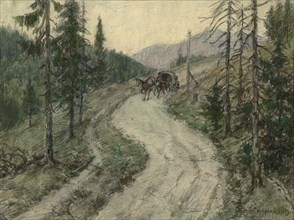 Great Siberian Road in the Krugobaikal Mountains, 1904. Creator: Boris Vasilievich Smirnov.
