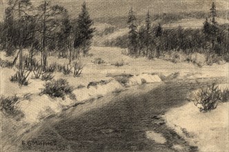Taiga in the Krasnoyarsk Region, 1904. Creator: Boris Vasilievich Smirnov.