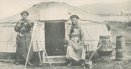 Tunguz in front of the yurt, 1904-1917. Creator: Unknown.