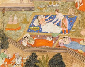 King Putraka in the Palace of the Beautiful Patali, From a Kathasaritsagara (image 1 of 2), c1590. Creator: Unknown.
