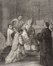 Ordination, c1755. Creators: Giovanni Marco Pitteri, Pietro Longhi.