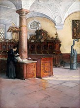 The sacristy of the university church in Vienna, 1901. Creator: Alfred Edler von Pflugl.