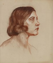 Portrait of a lady (recto), undated. (c1930s) Creator: Anny Dollschein.