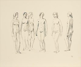 Six female nudes, 1930. Creator: Franz Barwig the Elder.