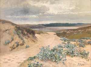 Dune landscape in Brittany, around 1910. Creator: Marie Egner.