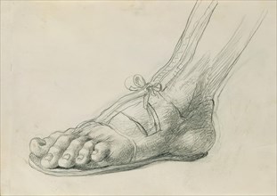 Sandals study for “Rüdiger and Angelika”, around 1842. Creator: Johann Peter Krafft.