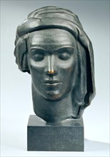 Female head with turban (Edwarda), 1935. Creator: Viktor Planckh.