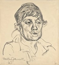 Portrait of an elderly lady, 1960. Creator: Walther Gamerith.