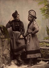 Two Sami women, 1890-1900.  Creator: Helene Edlund.