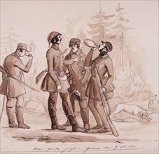 My first hunt. Gimo October 7, 1841.  Creator: Fritz von Dardel.