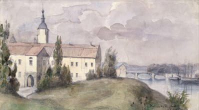 Halmstad Castle, 1846. Creator: Fritz von Dardel.