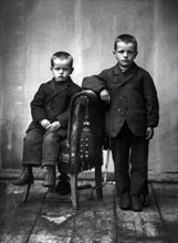 Two poor boys, late 1800s/turn of the century. Creator: Unknown.