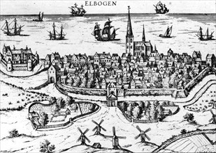 City view of Malmo from Samuel von Pufendorf's "De rebus a Carolo Gustavo gestis", pub.1696, (1941) Creator: Unknown.