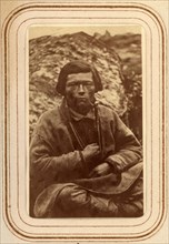 Portrait of Nils Paulus Larsson Länta, 26 years old, Sirka's Sami village, 1868. Creator: Lotten von Duben.
