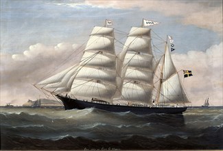 Barque Oden, (c1840s). Creator: O. P. Kolsboe.
