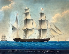 Barque Condor, 1851. Creator: Joseph Honore Maxim Pellegrin.