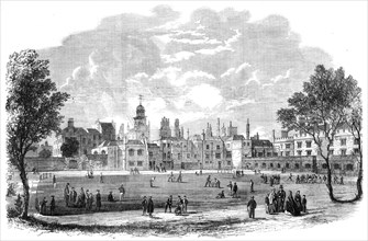 The Great Schools of England - Charterhouse from the Green, 1862. Creator: Unknown.