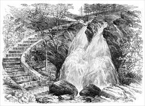 Pisciculture - ponds at home and abroad: salmon-stairs, 1862. Creator: Unknown.