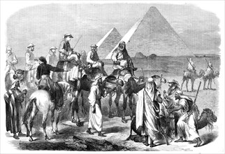 The Prince of Wales' Visit to Egypt: a portion of the Royal Party leaving the encampment..., 1862. Creator: Unknown.