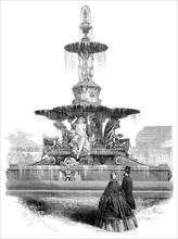 Fountain in the Royal Horticultural Society's Gardens, designed by Hubert, 1862. Creator: Unknown.
