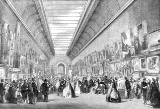 The International Exhibition: view of the English Picture-Gallery, looking west, 1862. Creator: Unknown.