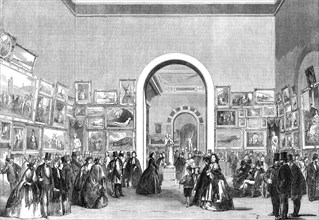 The International Exhibition: view of the Picture-Gallery, looking east, 1862. Creator: Unknown.