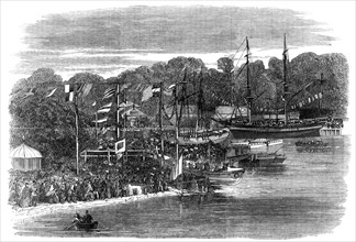 The launch of the Ipswich Life-Boat, 1862. Creator: Unknown.