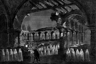 The Nun Scene in Act III. of "Robert le Diable" at Her Majesty's Theatre, 1862. Creator: Mason Jackson.