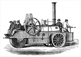 The International Exhibition: Tuxford's road traction-engine, 1862. Creator: Unknown.