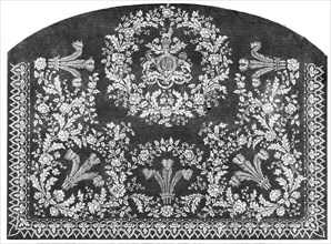 The International Exhibition: muslin embroidered coverlet..., 1862.  Creator: Unknown.