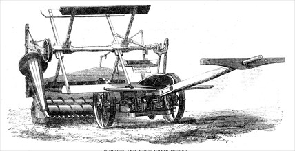 The International Exhibition: Burgess and Key's grain-mower, 1862. Creator: Unknown.