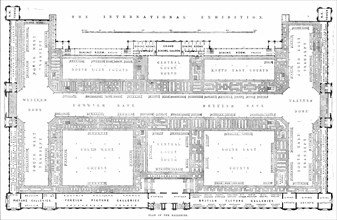 The International Exhibition: plan of the galleries, 1862. Creator: Unknown.