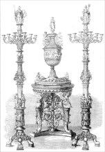 The International Exhibition: vase and candelabra..., 1862. Creator: Unknown.