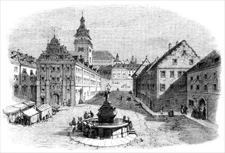 Her Majesty's Visit to Germany, the market-place, Gotha..., 1862. Creator: Unknown.