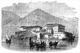 Garibaldi's quarters at Varignano, Spezia - from a sketch by M. Beaucé, 1862. Creator: Smyth.