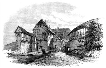 Luther's house at Wartburg - from a sketch by our special artist, 1862. Creator: Unknown.