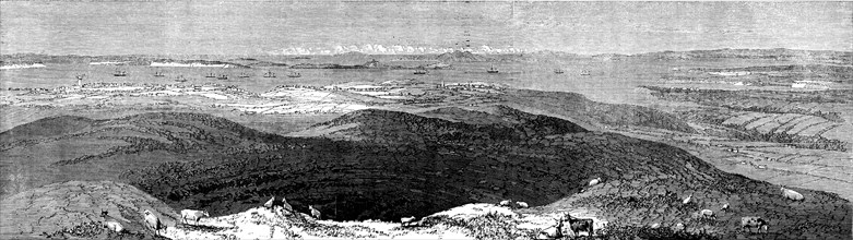 View of Auckland, from the crater of Mount Eden..., 1862. Creator: Unknown.