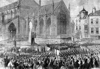 Inauguration of the memorial statue to Mr. Herbert Ingram, M.P.,…Boston, 1862. Creator: Unknown.