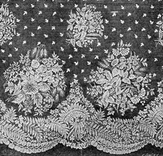 The International Exhibition: Honiton lace flounce by Debenham, Son, and Freebody..., 1862. Creator: Unknown.