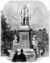 The Statue of Sir Hugh Myddelton at Islington-green, sculptured by the late John Thomas, 1862. Creator: Mason Jackson.
