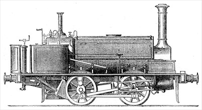 The International Exhibition: locomotive tank-engine, by Manning, Wardle and Co..., 1862. Creator: Unknown.