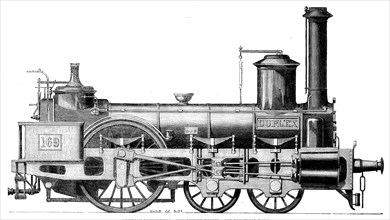The International Exhibition: Austrian locomotives - the Duplex engine, 1862. Creator: Mallett.