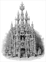 The International Exhibition: "Temple of Art", in vegetable ivory, by B. Taylor, 1862. Creator: Unknown.