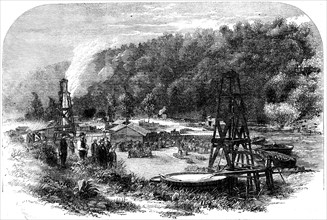 Oil-springs at Tarr Farm, Oil Creek, Venango County, Pennsylvania, 1862. Creator: Unknown.